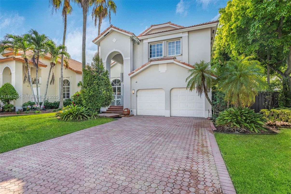 Attached, Backyard, Exterior, Facade, Mediterranean