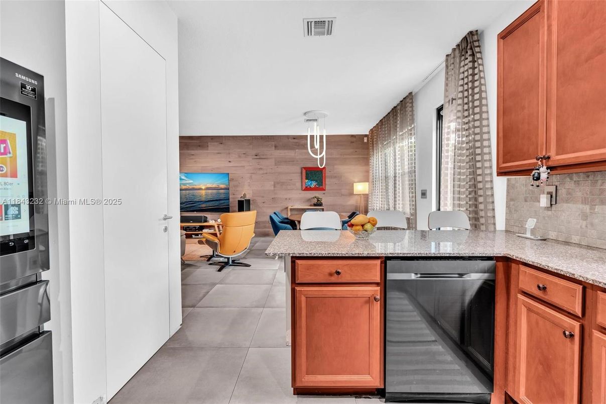 Interior, Kitchen, Stainless Steel Appliances, Wooden Walls