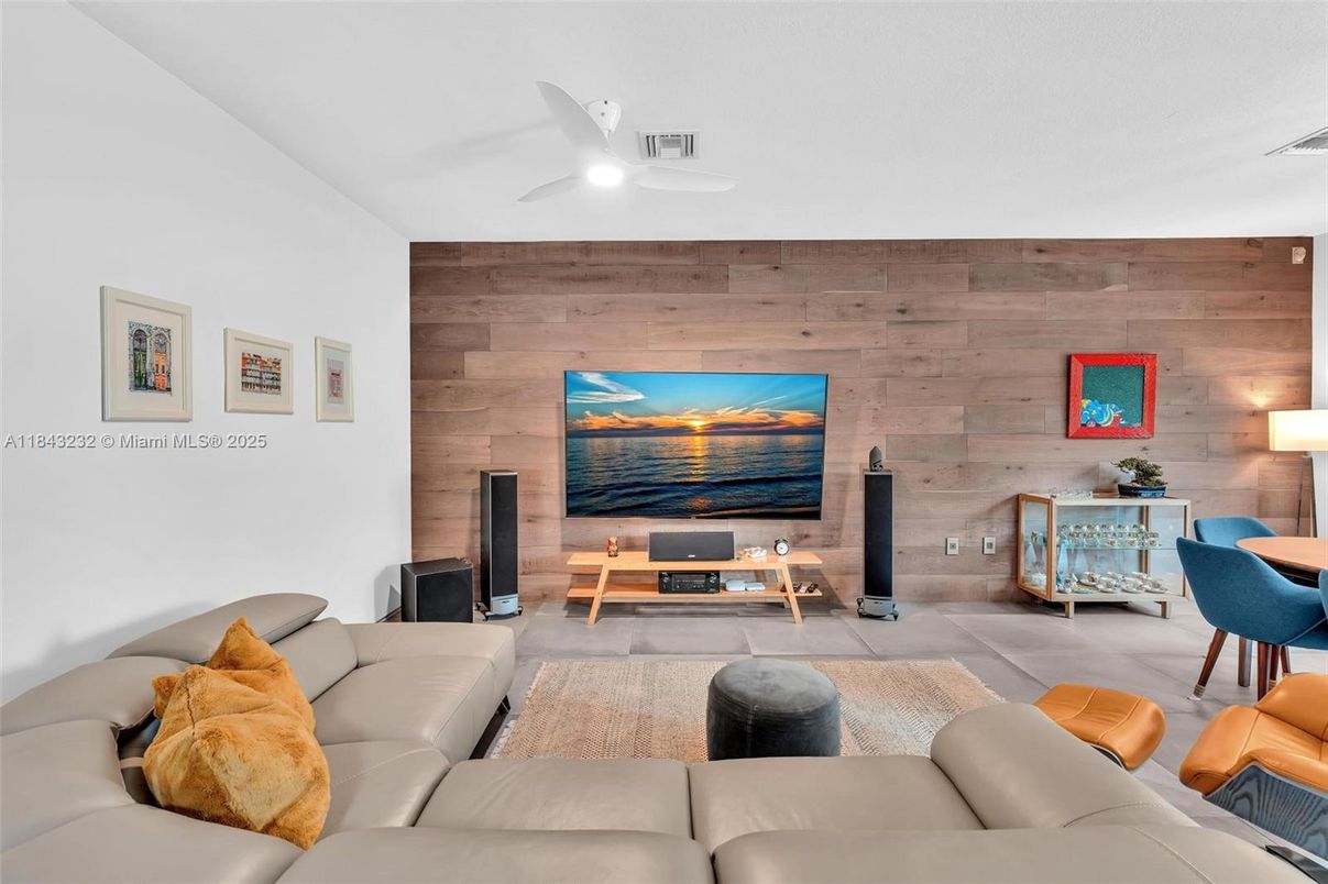 Interior, Living room, Wooden Walls