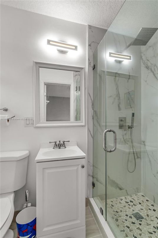 Bathroom, Glass Shower, Interior, Marble Walls