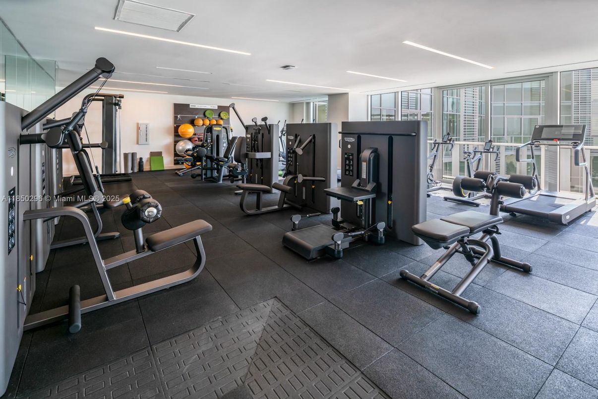 Fitness Equipment, Gym, Interior, Recessed Lighting
