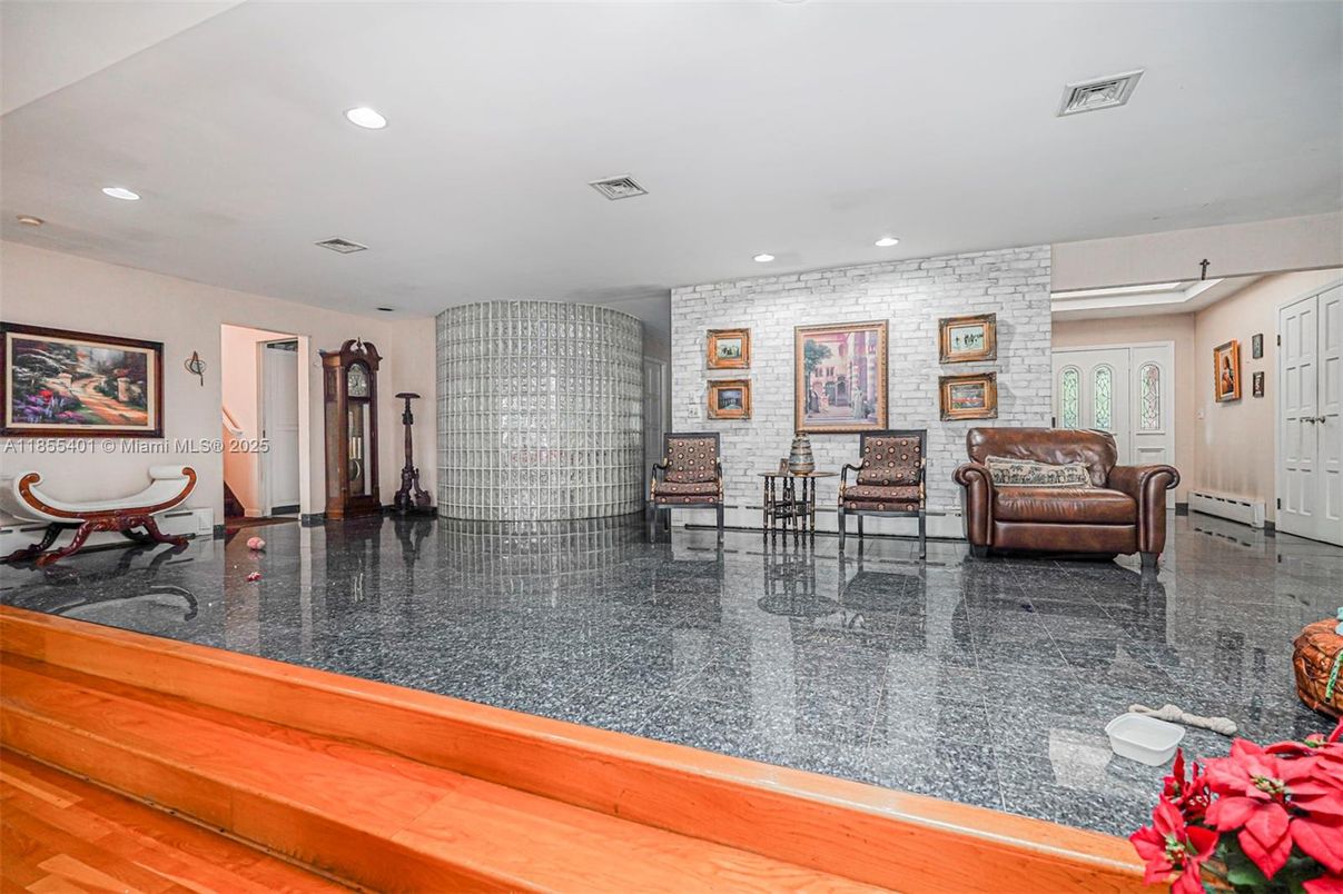 Interior, Recessed Lighting, Stone Walls