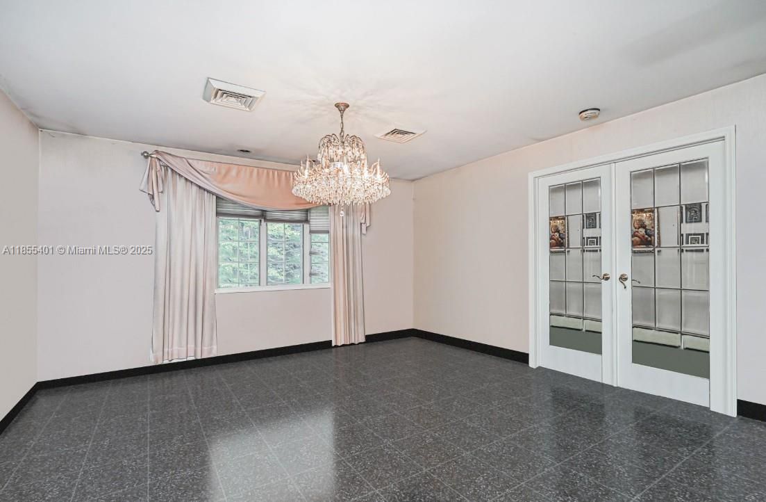 Chandelier, Empty room, Interior