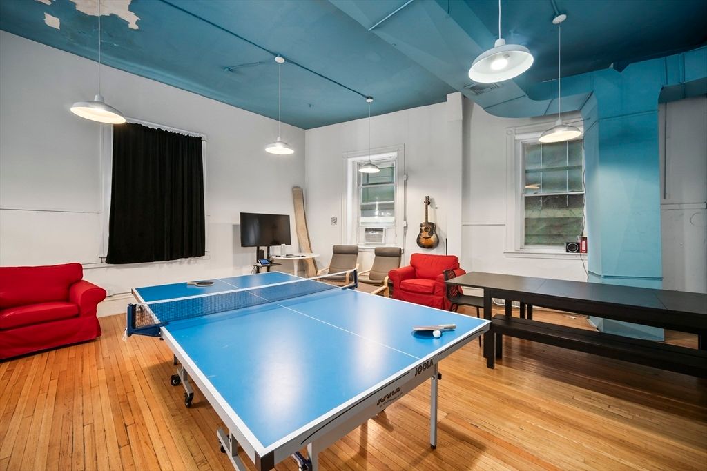 Game Room, Interior, Pendant Lights, Wood Texture Flooring