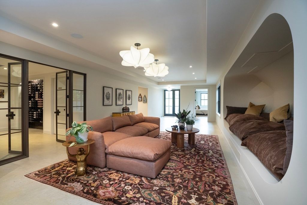 Chandelier, Interior, Living room, Recessed Lighting