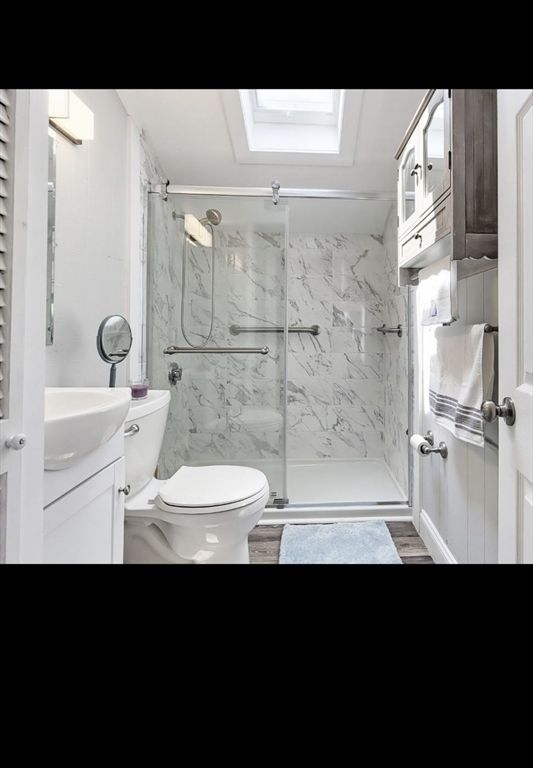 Bathroom, Glass Shower, Interior, Marble Walls