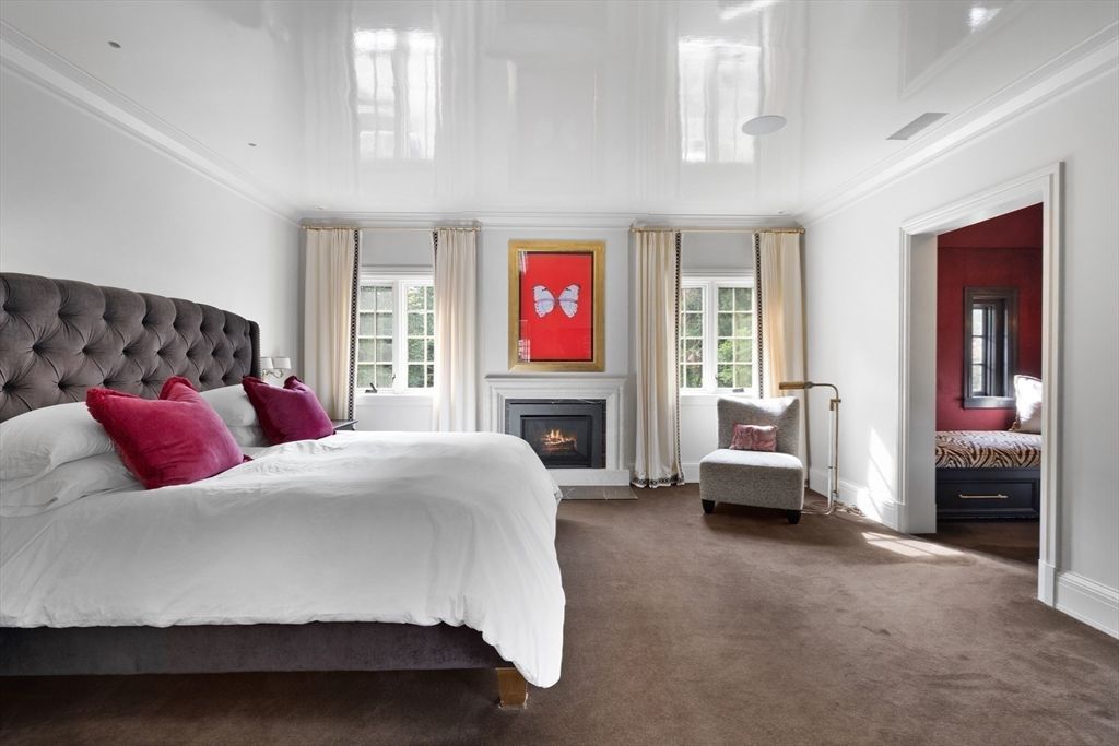 Bedroom, Fireplace, Interior