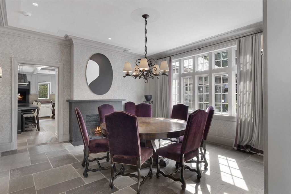 Chandelier, Dining room, Interior, Recessed Lighting