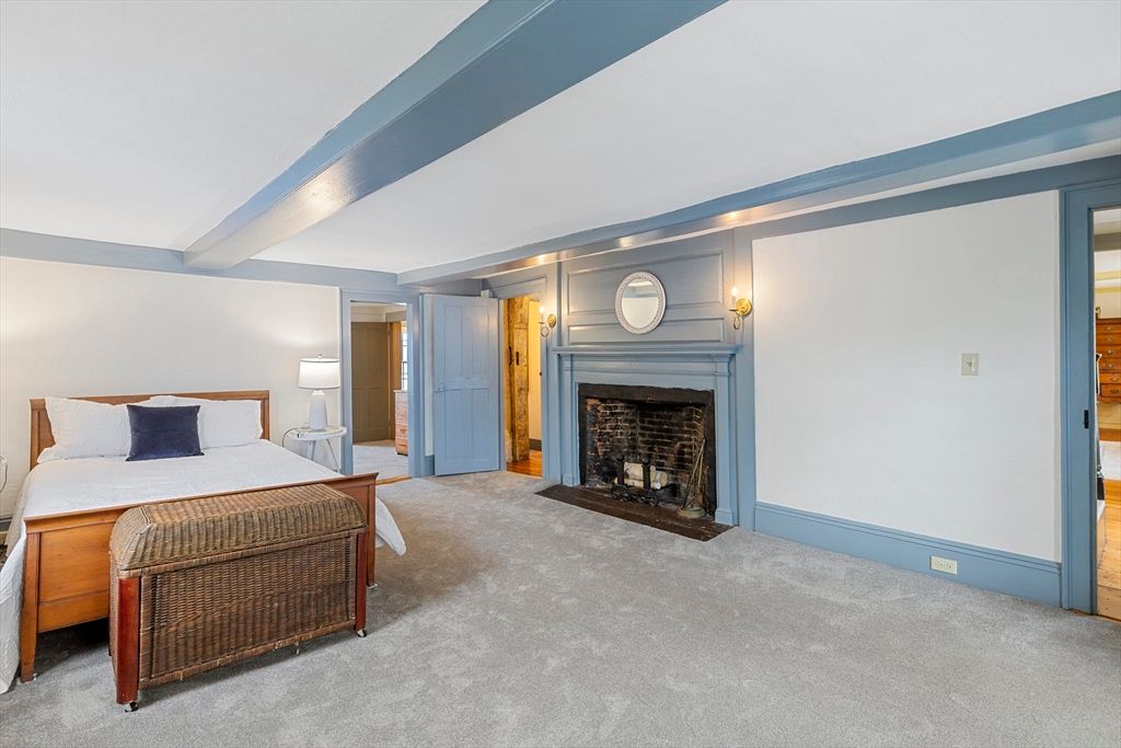 Bedroom, Fireplace, Interior