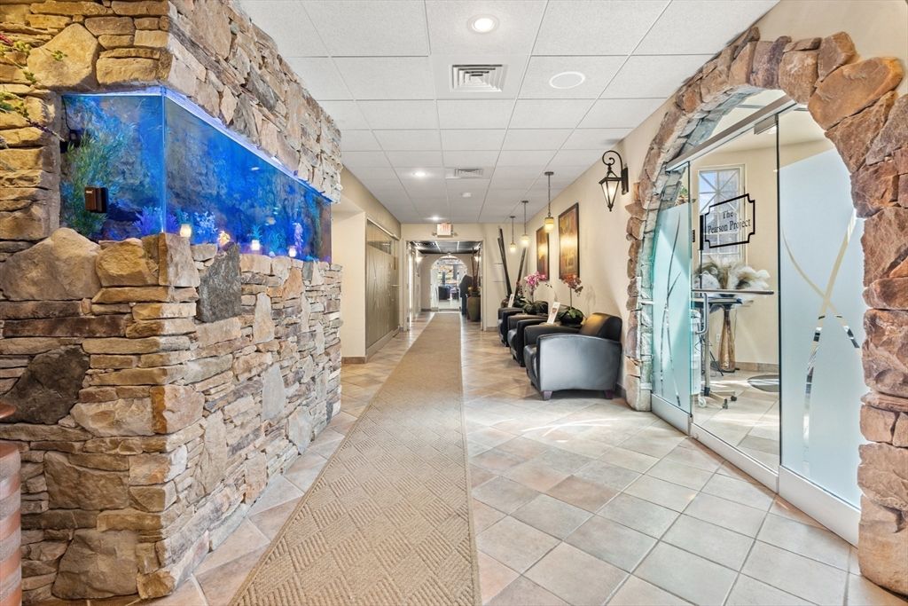 Interior, Recessed Lighting, Stone Walls