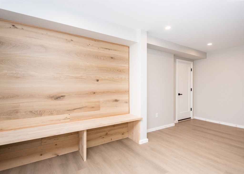 Interior, Recessed Lighting, Wood Texture Flooring, Wooden Walls