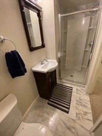 Bathroom, Glass Shower, Interior, Marble