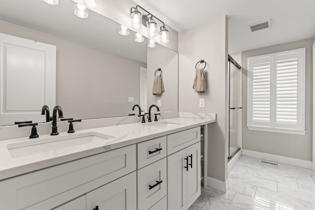 Bathroom, Dual Sink Vanities, Interior, Marble