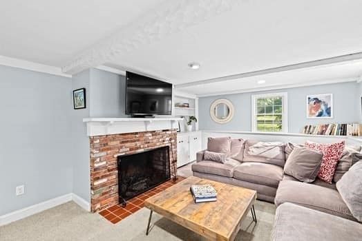 Fireplace, Interior, Living room, Recessed Lighting