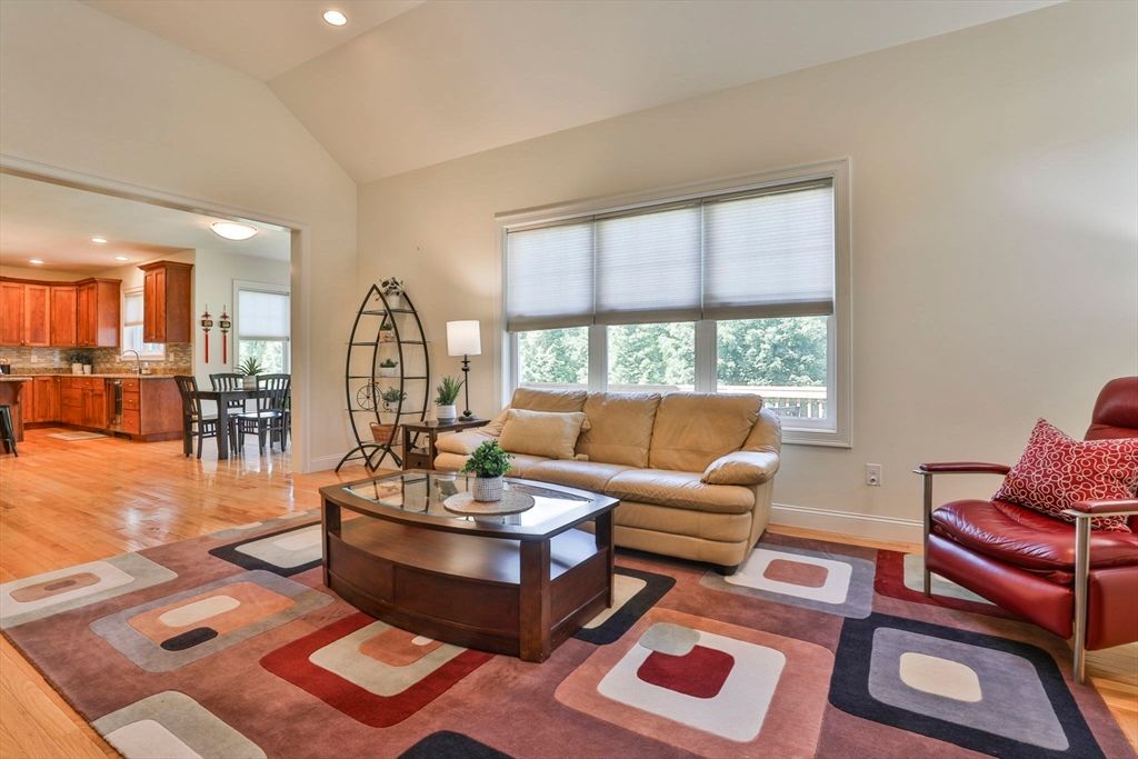 Dining room, Interior, Kitchen, Living room, Recessed Lighting, Wood Texture Flooring