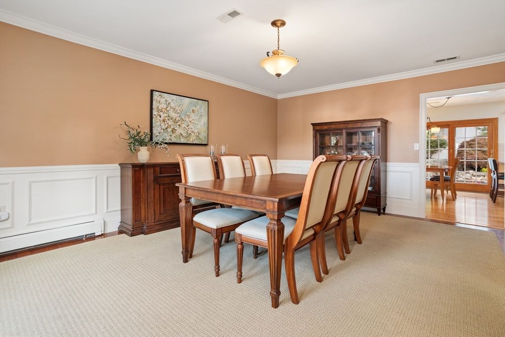 Dining room, Interior, Wood Texture Flooring