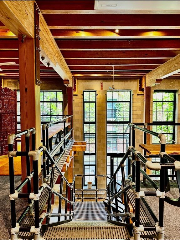 Fitness Equipment, Interior, Wooden Beams