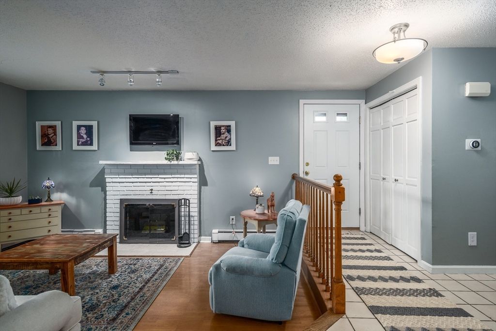 Fireplace, Interior, Wood Texture Flooring