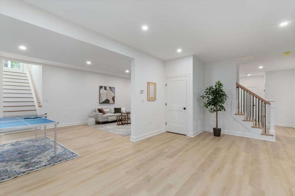 Game Room, Interior, Recessed Lighting, Wood Texture Flooring
