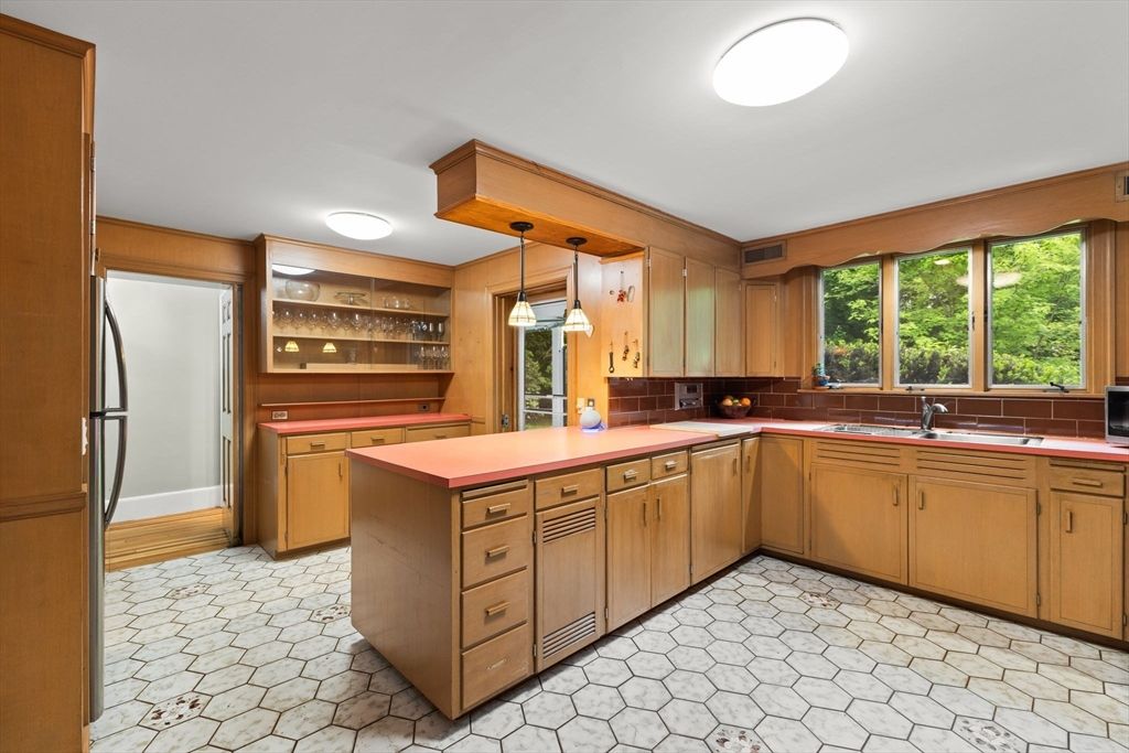 Interior, Kitchen, Wood Texture Flooring