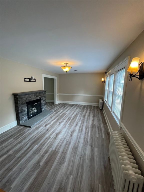 Empty room, Fireplace, Interior, Wood Texture Flooring