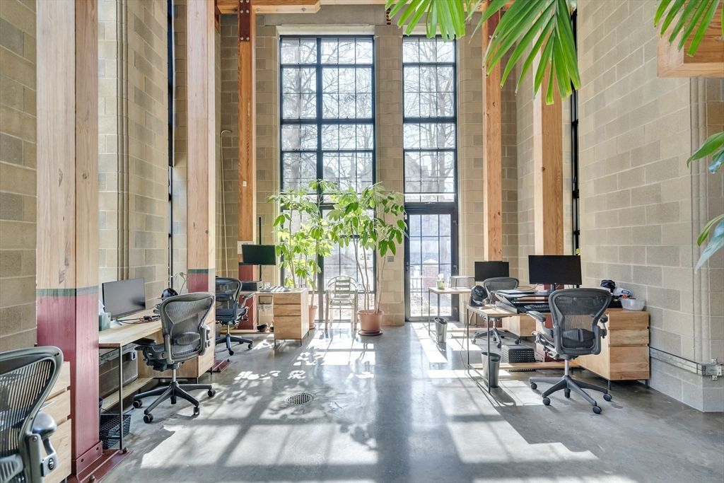 Home Office, Interior, Stone Walls