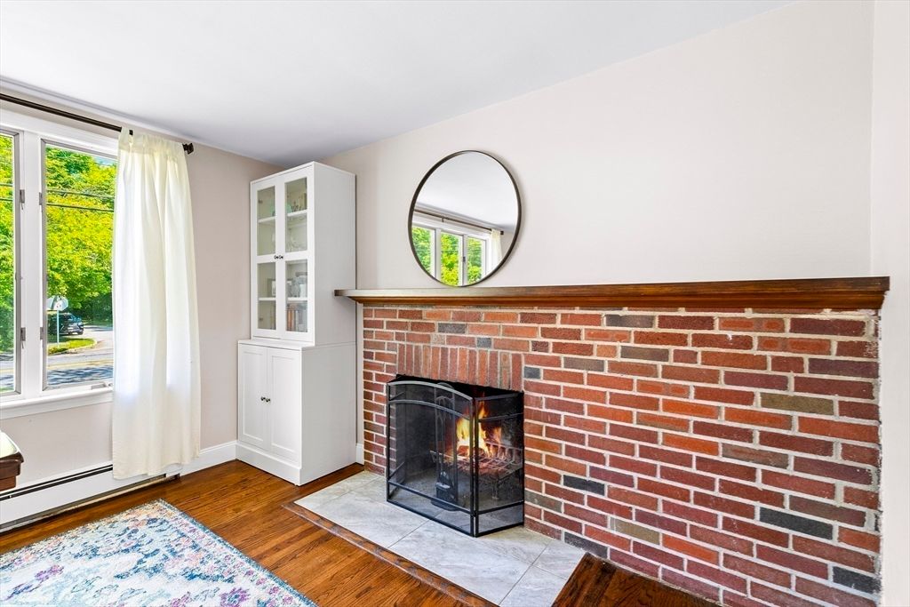 Fireplace, Interior, Wood Texture Flooring