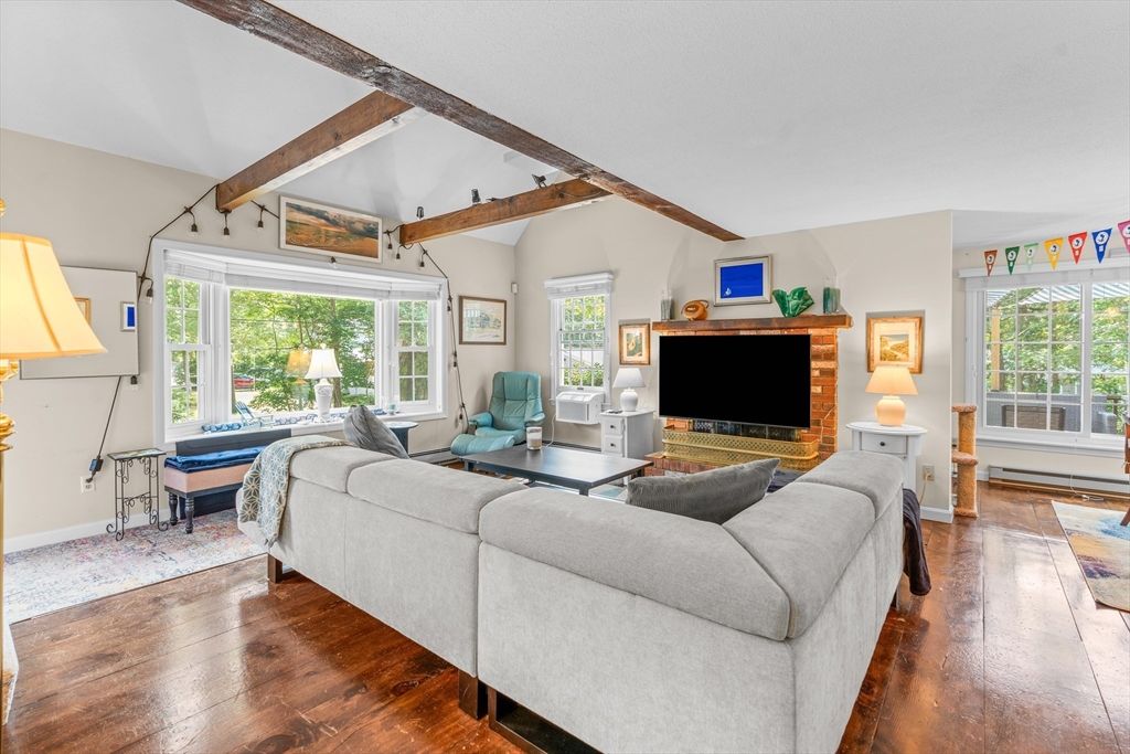 Interior, Living room, Wooden Beams, Wood Texture Flooring