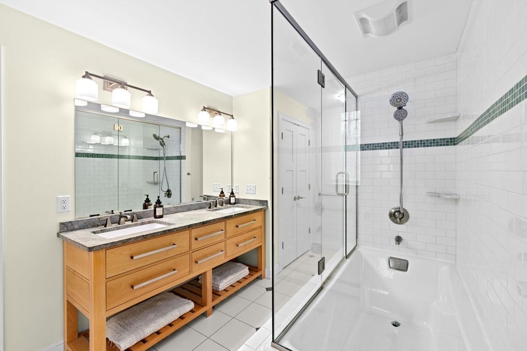 Bathroom, Dual Sink Vanities, Glass Shower, Interior