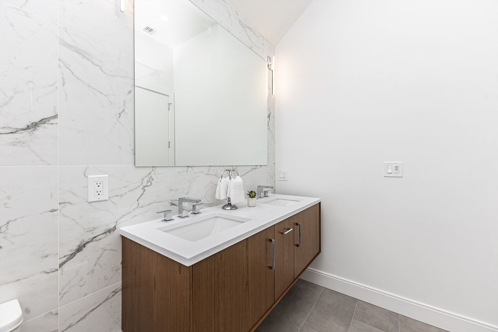 Bathroom, Dual Sink Vanities, Interior, Marble Walls
