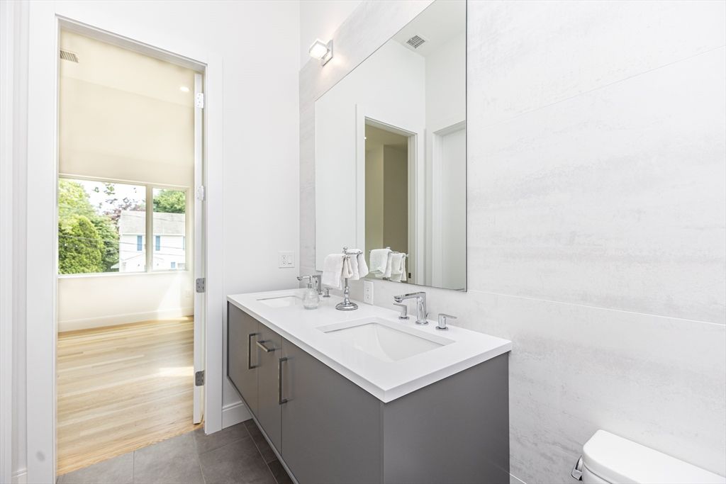 Bathroom, Dual Sink Vanities, Interior, Wood Texture Flooring