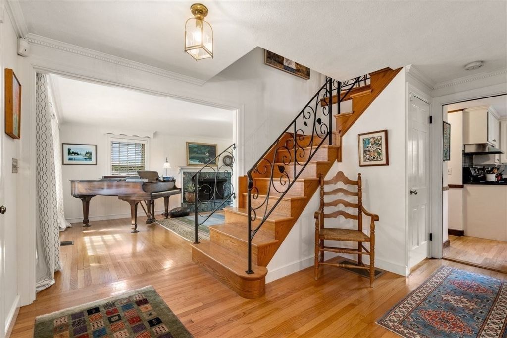 Fireplace, Interior, Piano, Wood Texture Flooring