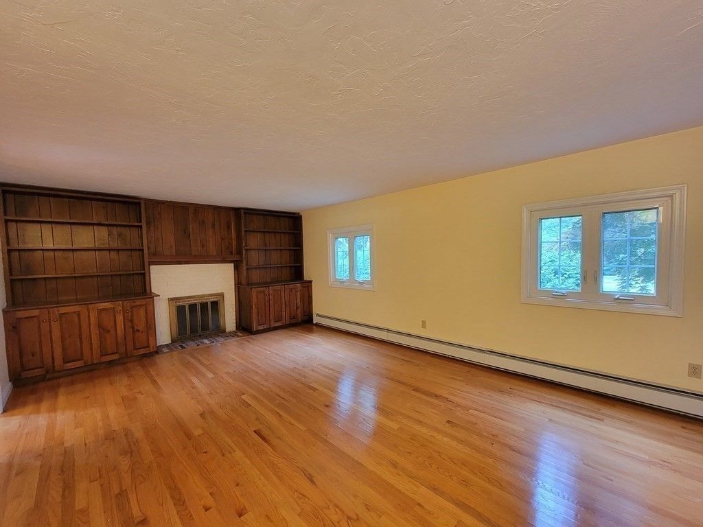 Empty room, Fireplace, Interior, Wood Texture Flooring, Wooden Walls