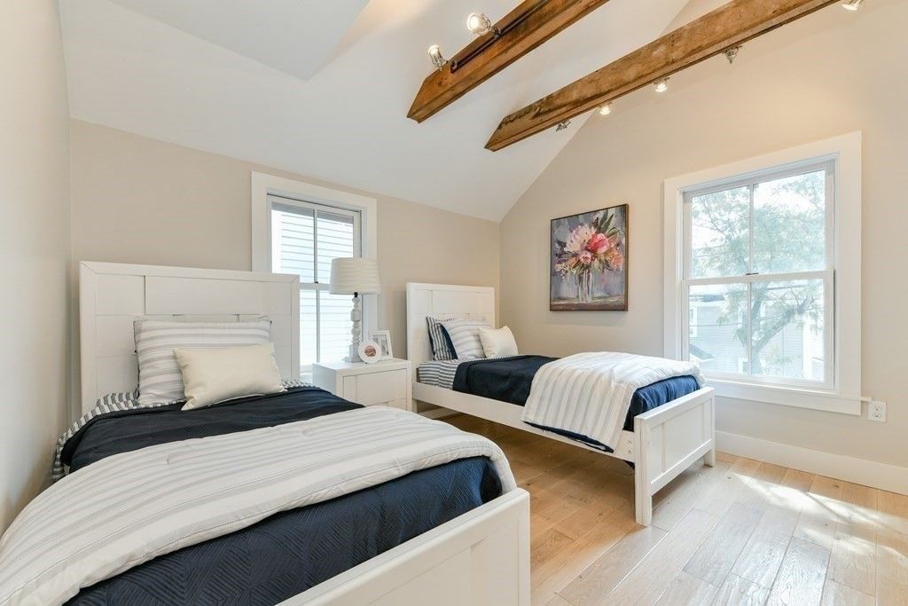 Bedroom, Interior, Wooden Beams, Wood Texture Flooring