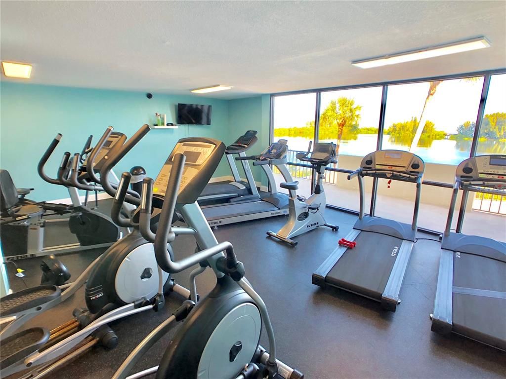 Fitness Equipment, Gym, Interior, Recessed Lighting