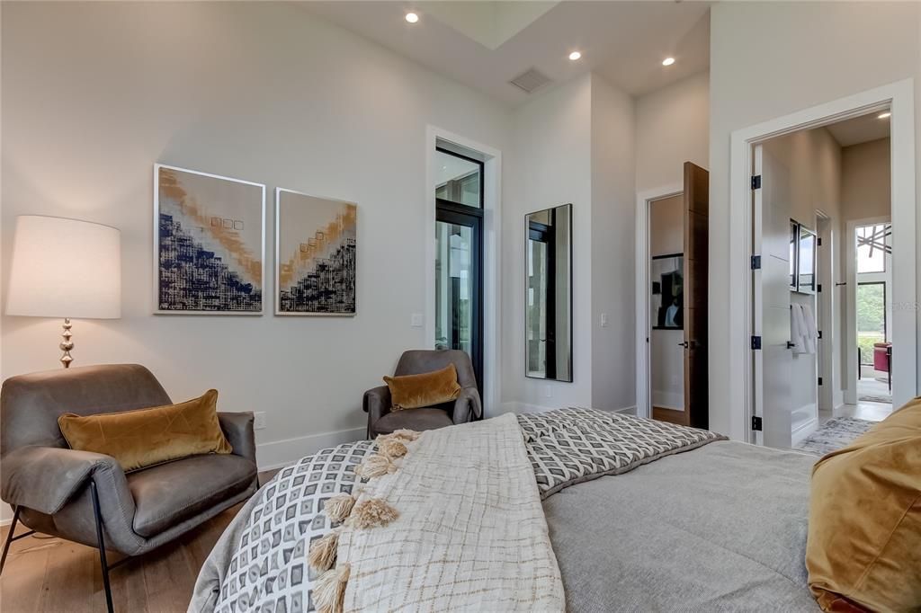 Bedroom, Interior, Recessed Lighting