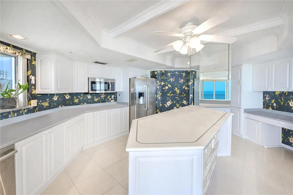 Interior, Kitchen, Recessed Lighting, Stainless Steel Appliances, Water
