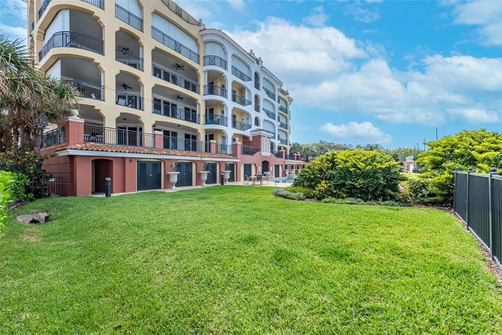 Backyard, Exterior, Facade, Condo Building