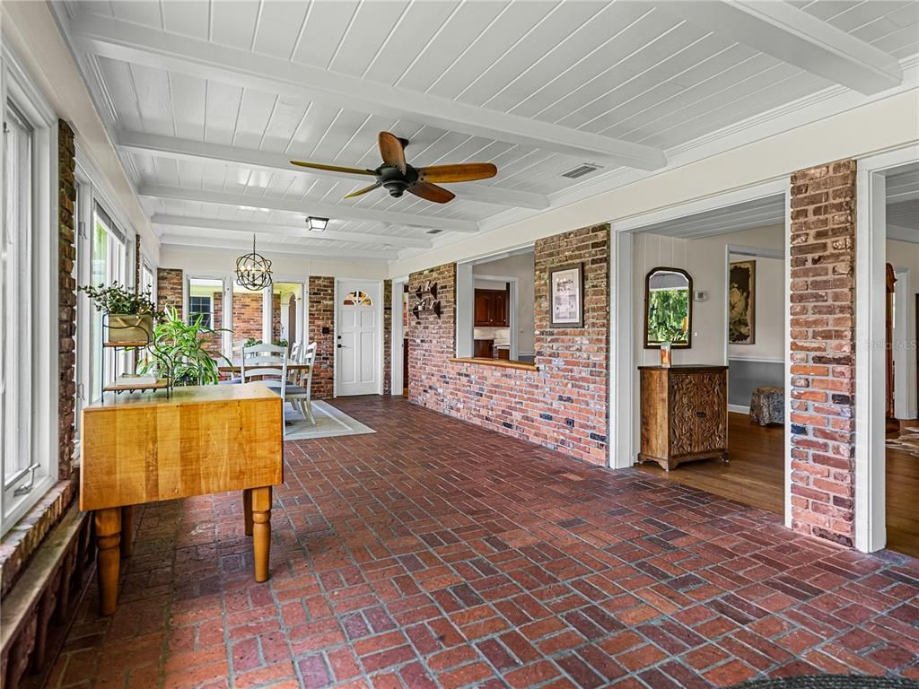 Interior, Stone Walls, Wood Texture Flooring
