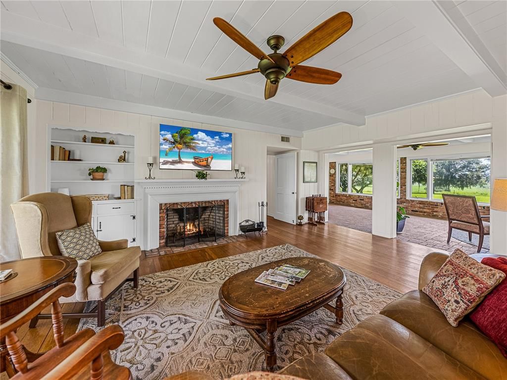 Fireplace, Interior, Living room, Wood Texture Flooring