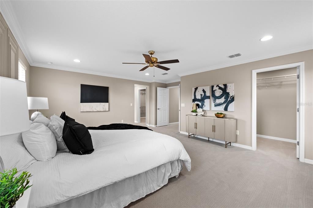 Bedroom, Interior, Recessed Lighting