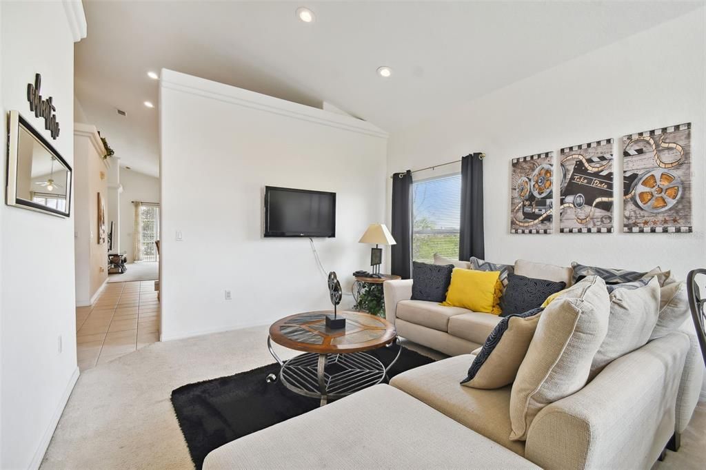 Interior, Living room, Recessed Lighting