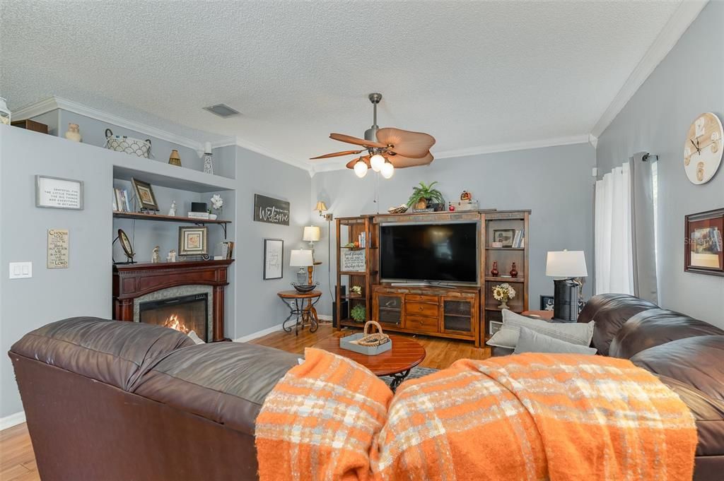 Fireplace, Interior, Living room, Wood Texture Flooring
