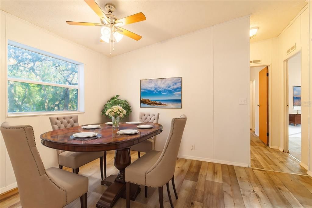 Dining room, Interior, Wood Texture Flooring