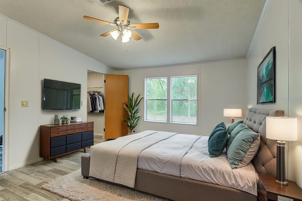 Bedroom, Interior, Wood Texture Flooring