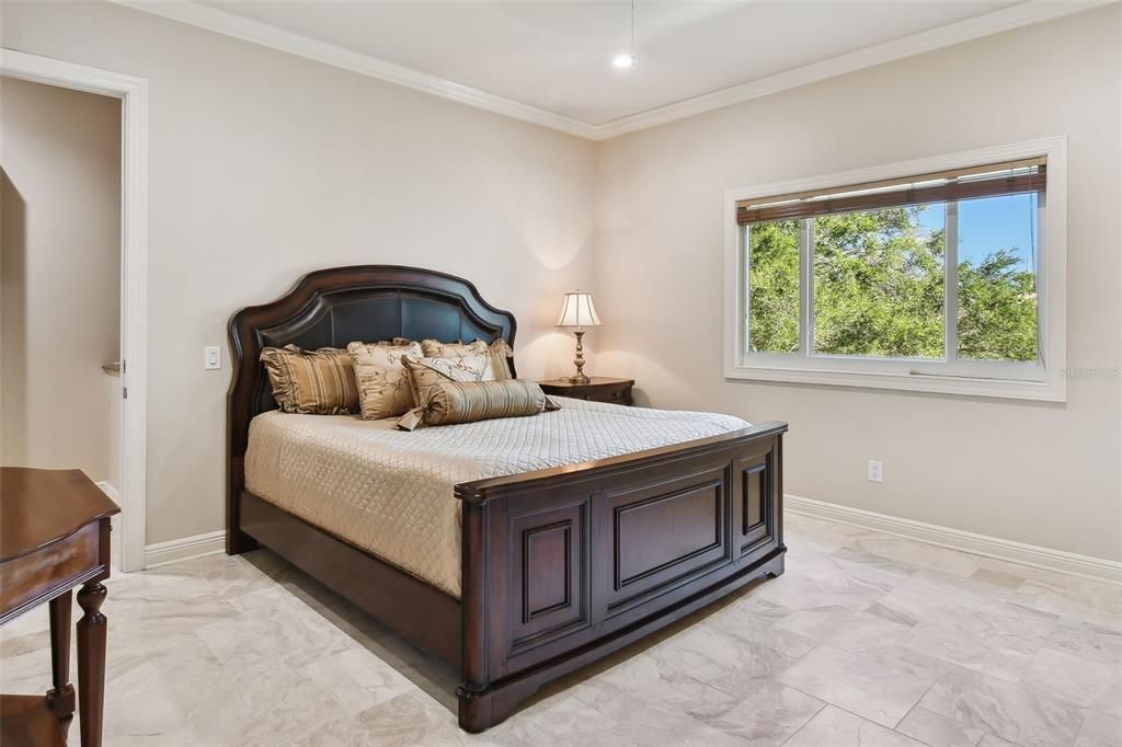 Bedroom, Interior, Marble, Recessed Lighting