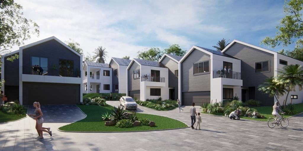 Attached, Exterior, Facade, Modern