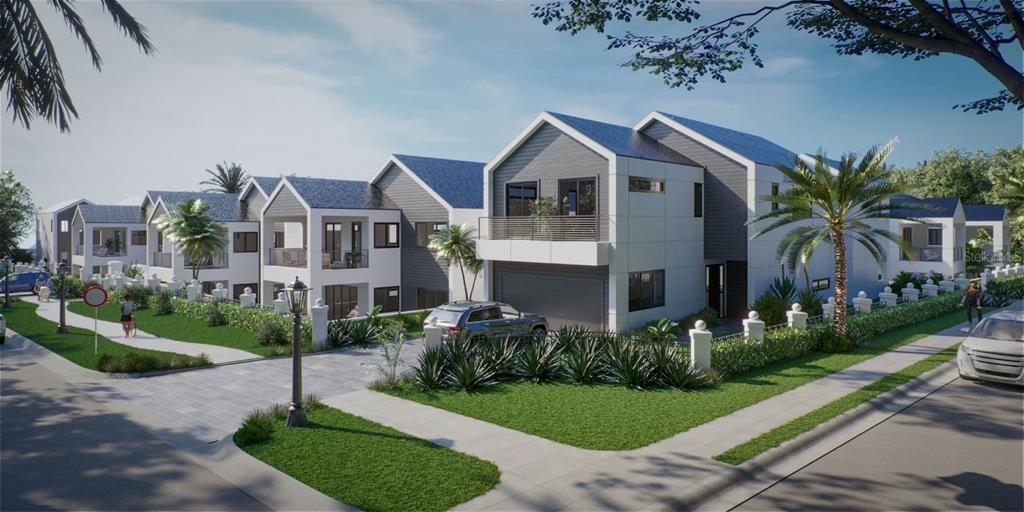 Attached, Exterior, Facade, Rowhouse