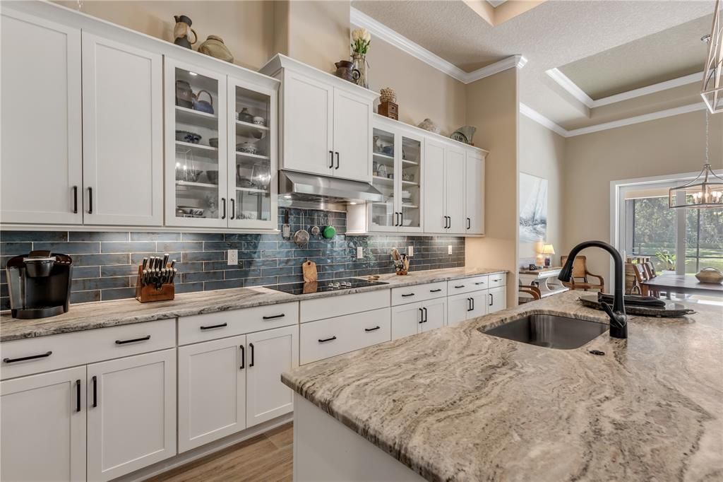 Interior, Kitchen, Pendant Lights, Wood Texture Flooring
