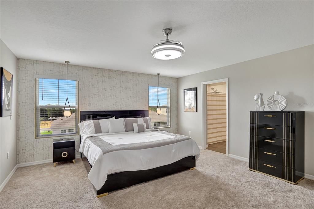 Bedroom, Interior, Pendant Lights